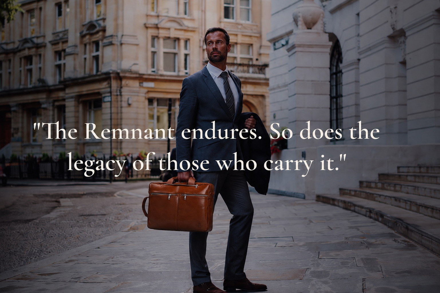 Executive professional with luxury leather bag